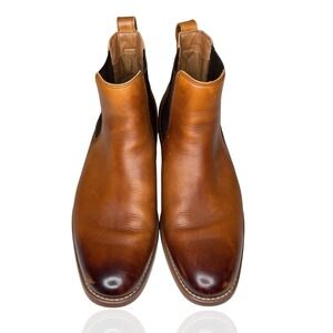 G.H. Bass & Co Men's 9.5 Ombré Leather Ankle Broker Boots Made In USA‎ Pull On